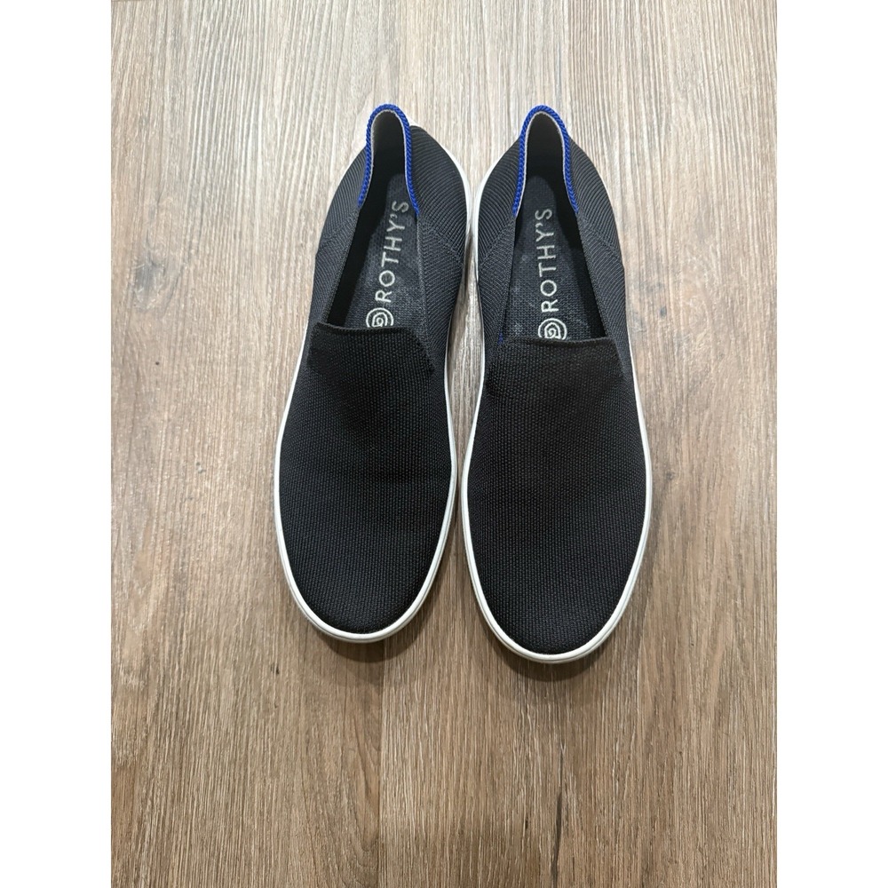 Rothys The Original Slip On Sneaker Black Women's‎ Size 9 Comfort Shoes Casual